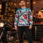SHARK SNOW DELIVERY Świąteczny "Ugly Sweater" męski - obrazek 4