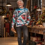 SHARK SNOW DELIVERY Świąteczny "Ugly Sweater" męski - obrazek 5