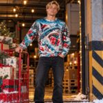 SHARK SNOW DELIVERY Świąteczny "Ugly Sweater" męski - obrazek 3