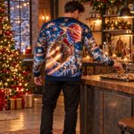 SPACE WALRUS SANTA Świąteczny "Ugly Sweater" męski - obrazek 7