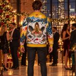 T REX TREE WRECKER Świąteczny "Ugly Sweater" męski - obrazek 4