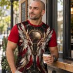 WINGED FORCE Męski T-Shirt Sportowy - obrazek 3
