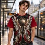 WINGED FORCE Męski T-Shirt Sportowy - obrazek 4
