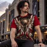 WINGED FORCE Męski T-Shirt Sportowy - obrazek 6
