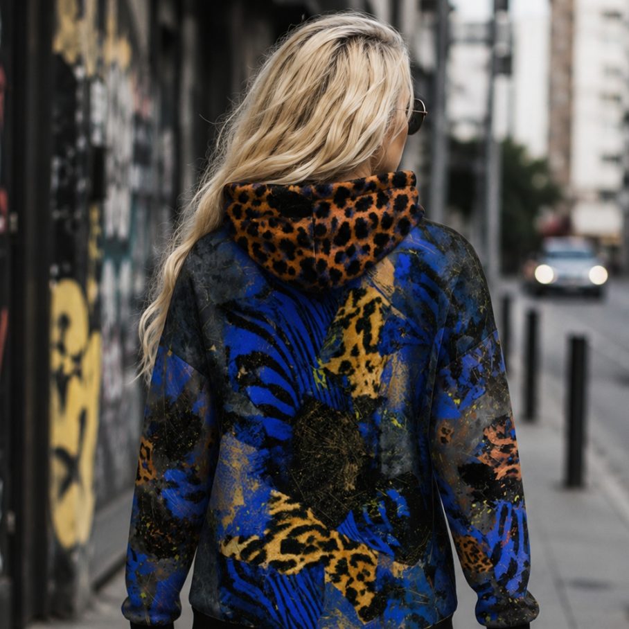 ABSTRACT ELECTRIC ANIMAL Bluza Unisex Oversize-4