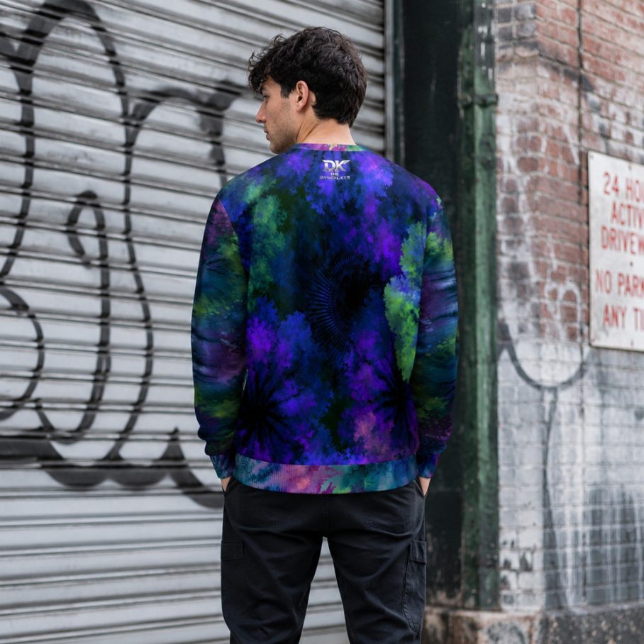 ACID SHIBORI ORBIT Bluza Full Print Unisex-5