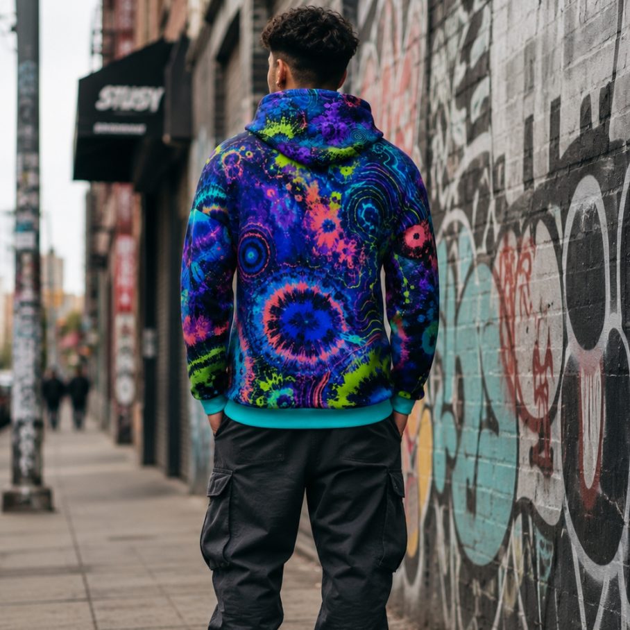 ACID SHIBORI ORBIT Bluza Unisex Oversize-5
