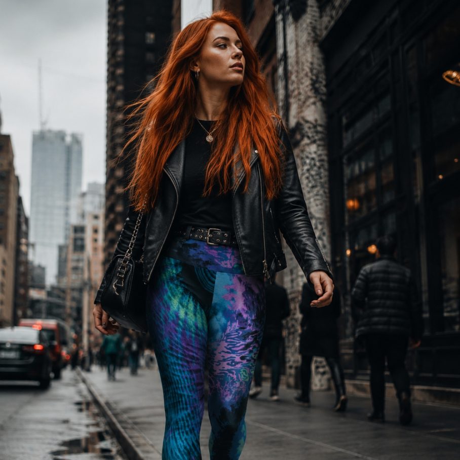 ACID SHIBORI ORBIT Legginsy-4