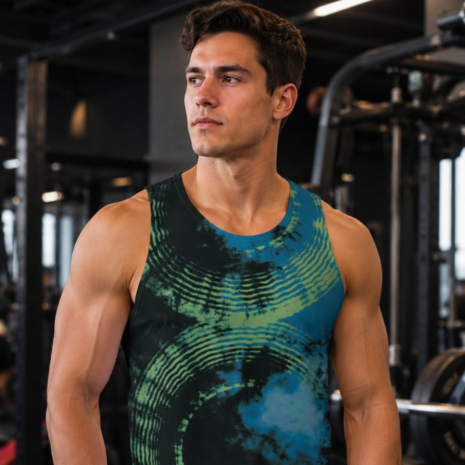 ACID SHIBORI ORBIT Męski Tank Top Sportowy-2