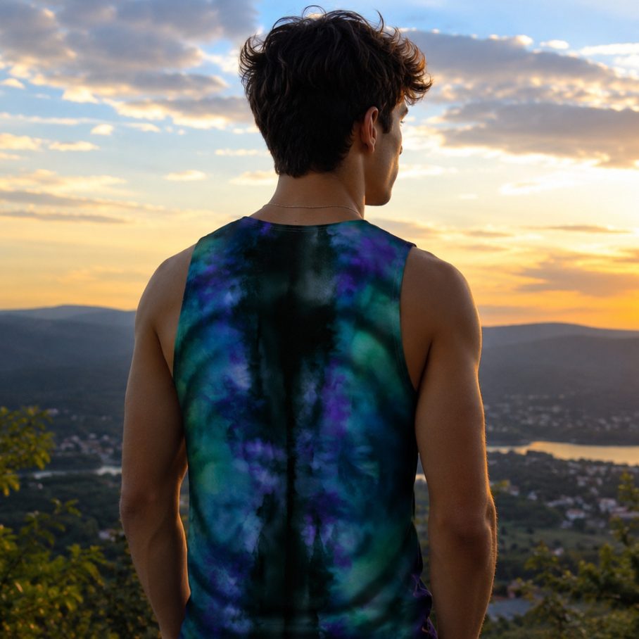 ACID SHIBORI ORBIT Męski Tank Top Sportowy-5