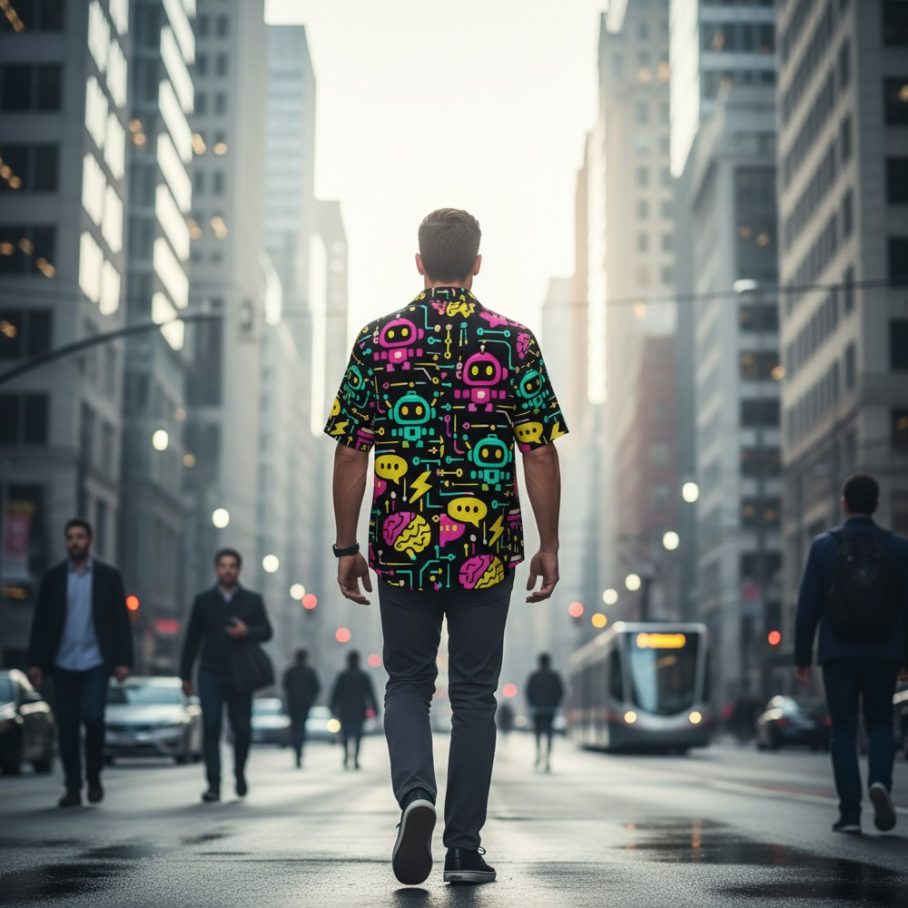 AI BEACH MODE Koszula Hawajska-3