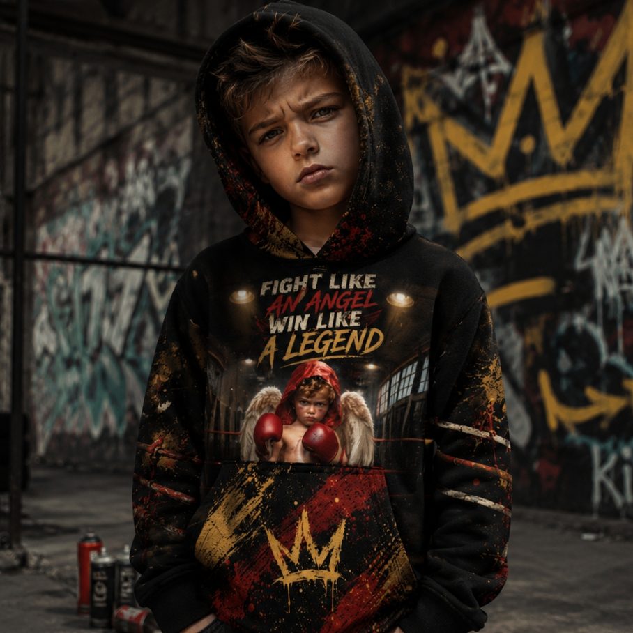 ANGEL OF WAR Chłopięca bluza z kapturem
