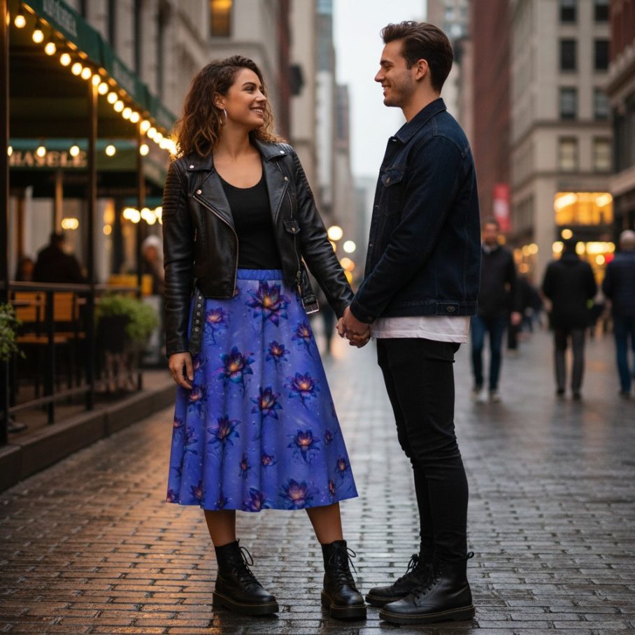 ASTRAL BLOOM Spódnica Bawełniana