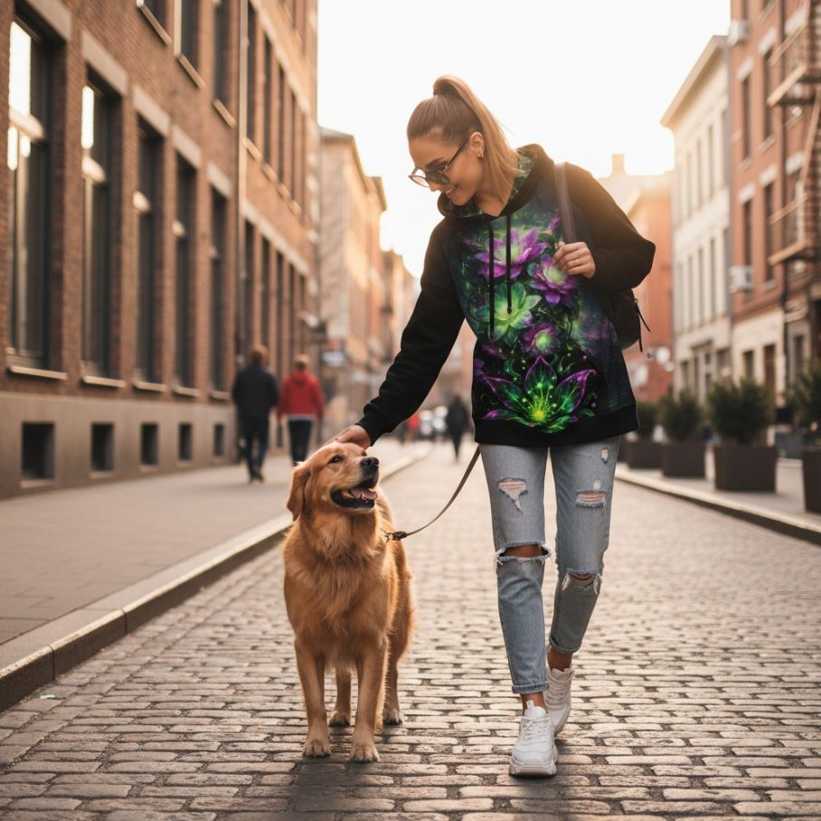 ASTRAL LOTUS WAVE Bluza Oversize-4