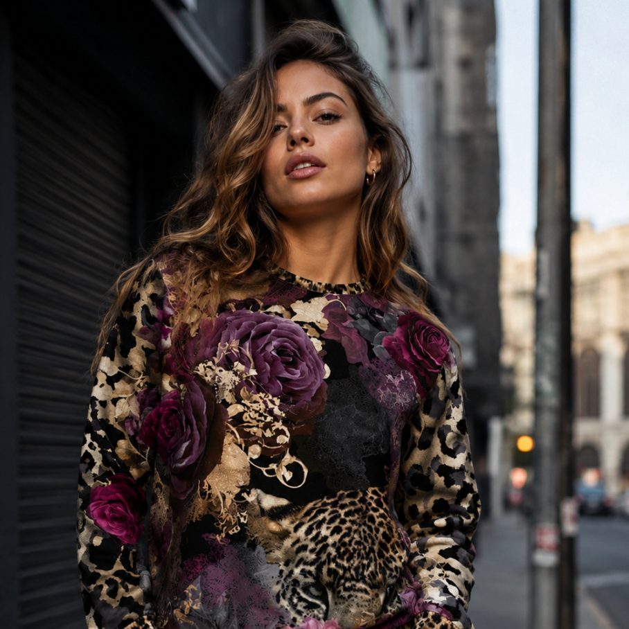 BAROQUE WILDCAT Bluza damska-5