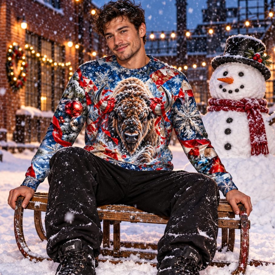 BIZON BLIZZARD RIOT Świąteczny Ugly Sweater unisex-2