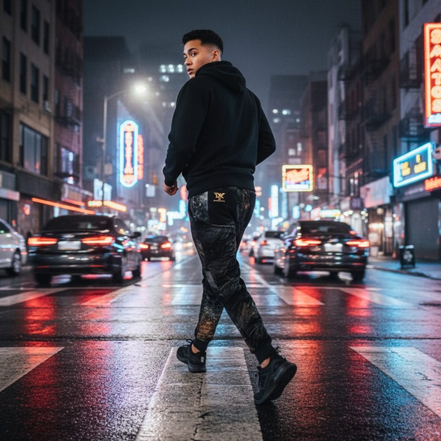 BLACK FLIGHT Spodnie Dresowe Męskie-2