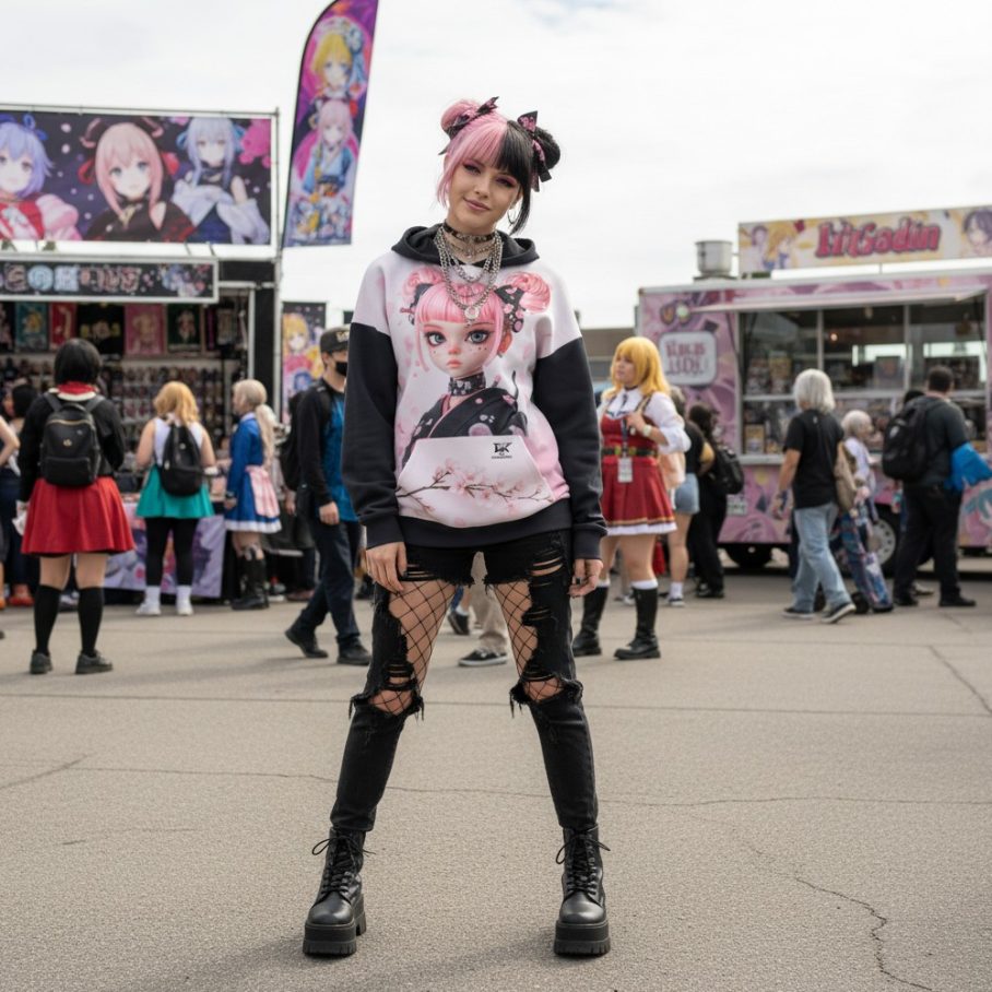 BLOSSOM REBEL Bluza Oversize-4