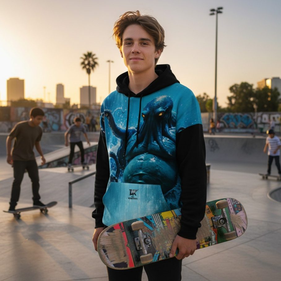 BLUE ABYSS Bluza Oversize Unisex-6