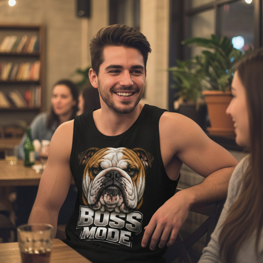 BOSS MODE Koszulka bez rękawków-4