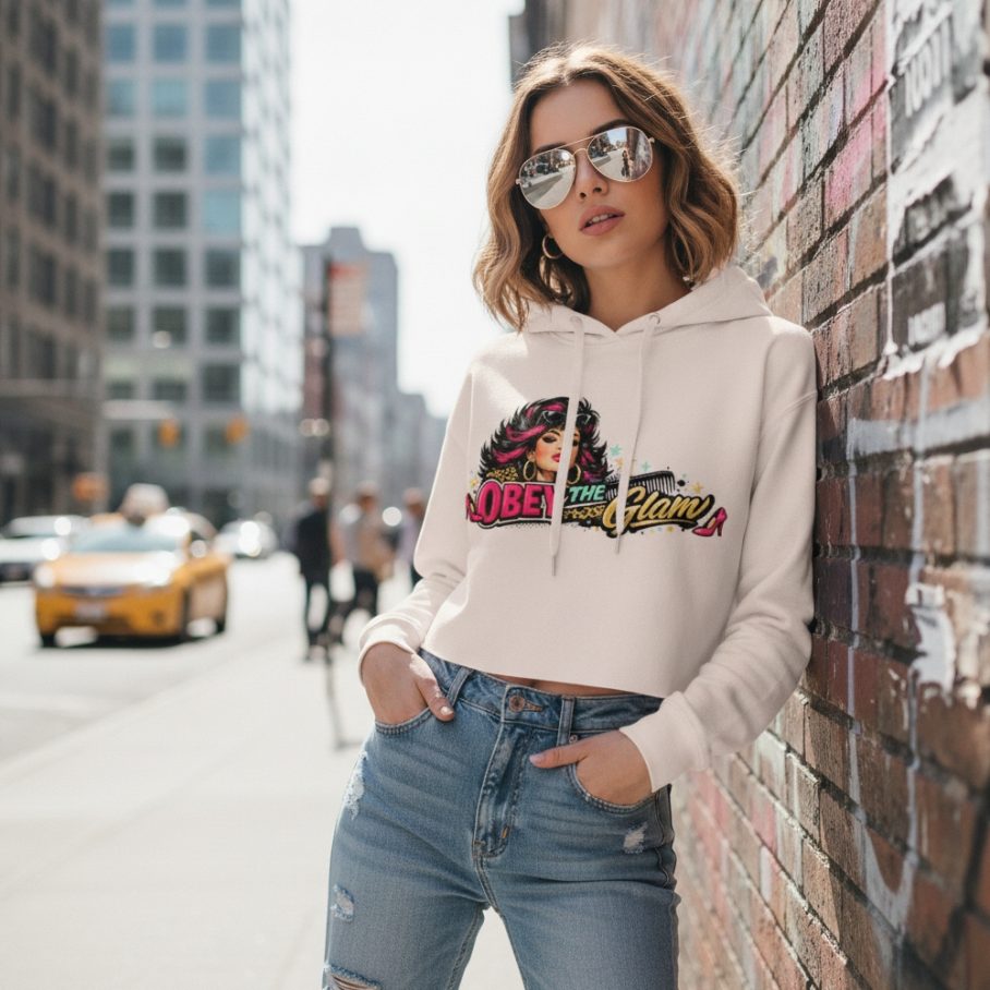 BOSSY DOLL Damska Crop Hoodie-5