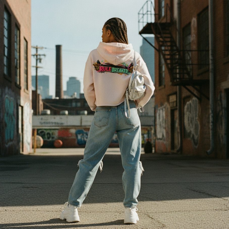 BOSSY DOLL Damska Crop Hoodie
