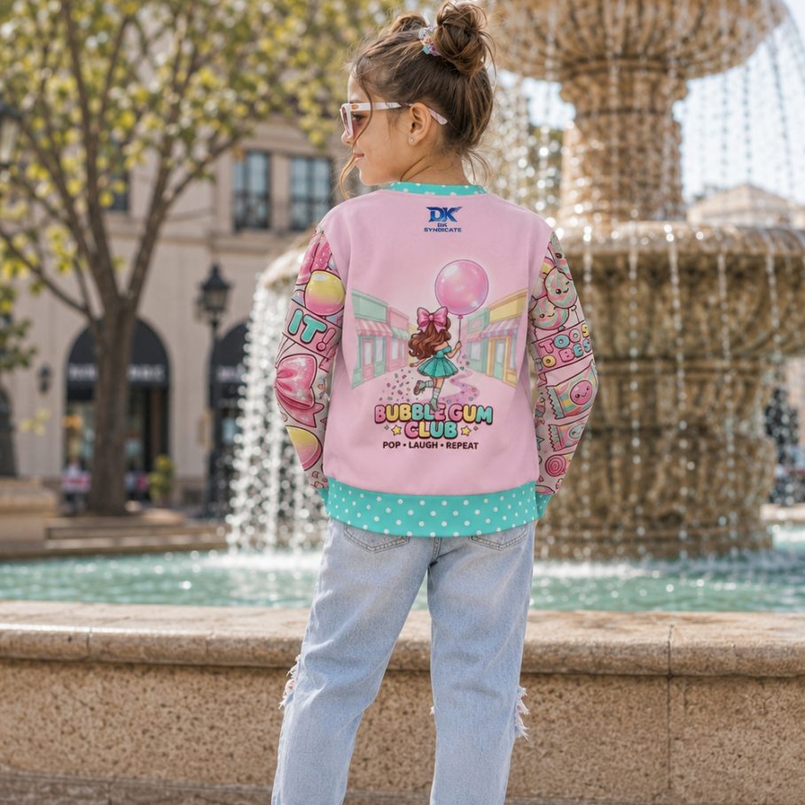 BUBBLE GUM TROUBLE Bluza Dziewczęca-4