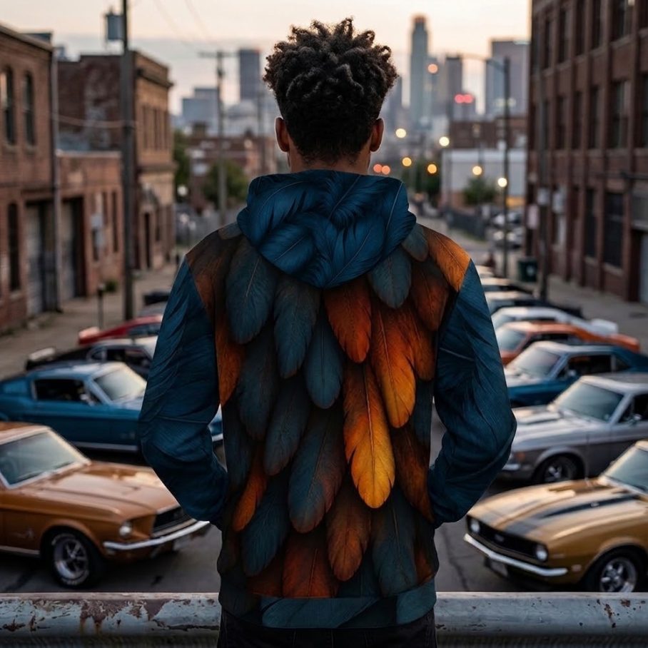 BURNING WINGS Bluza z kapturem Unisex - Poliester
