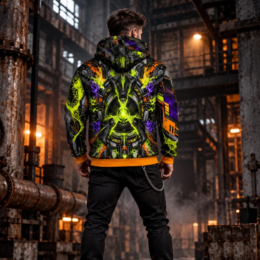 CHAOS RELIC Bluza z męska kapturem - Poliester-5