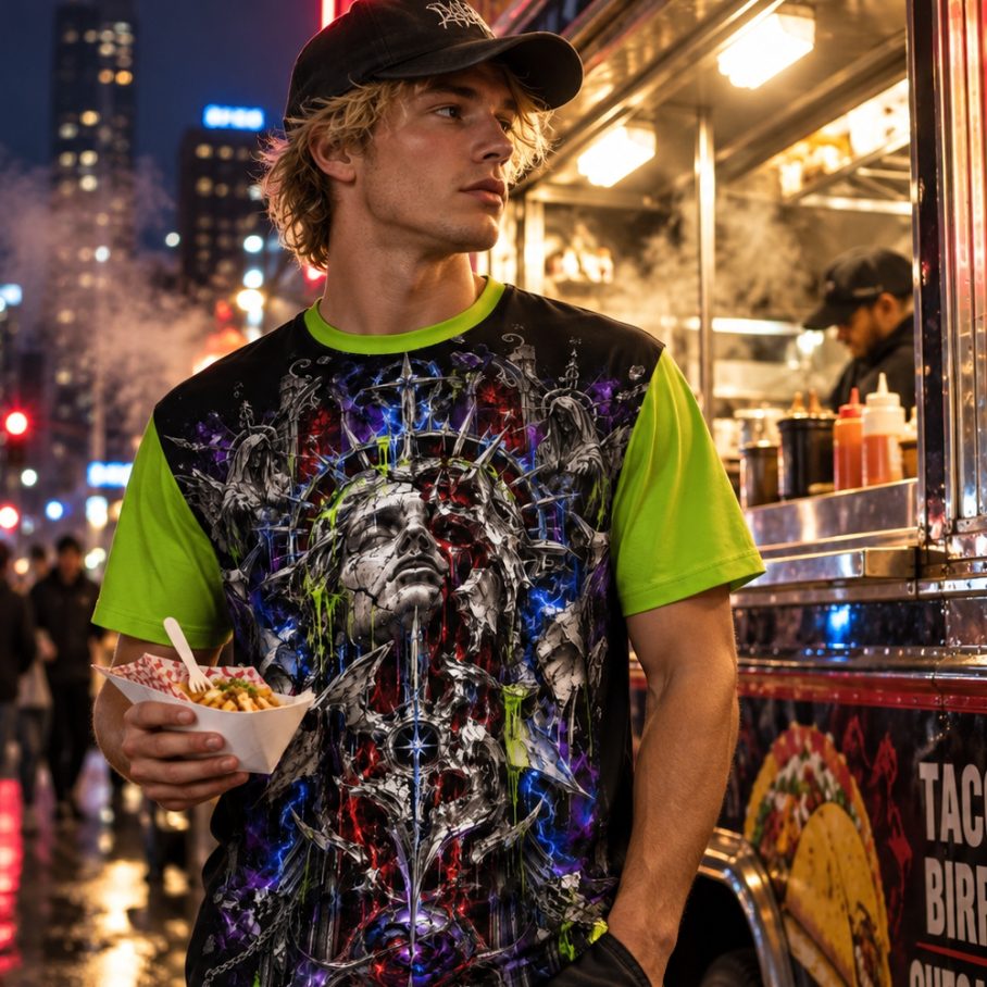 CHAOS RELIC Męski T-Shirt Sportowy-2