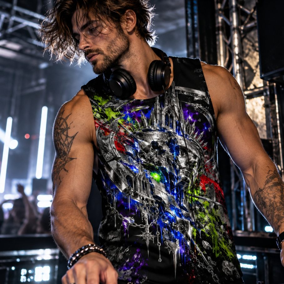 CHAOS RELIC Męski Tank Top Sportowy-2
