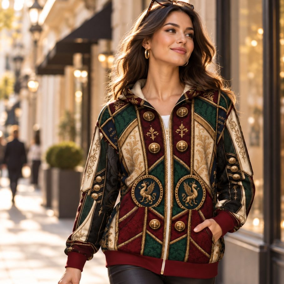 CHIMERA UNIFORM Rozpinana bluza Full Print Unisex-4