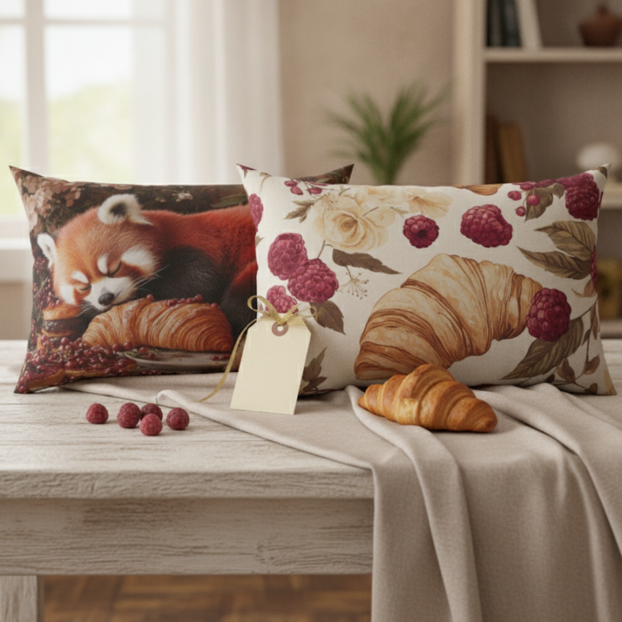 CROISSANT DREAMS Prostokątna Poduszka 100% Bawełna-2