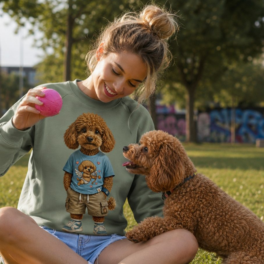 CUPID POODLE BOY Bluza unisex - poliester-3