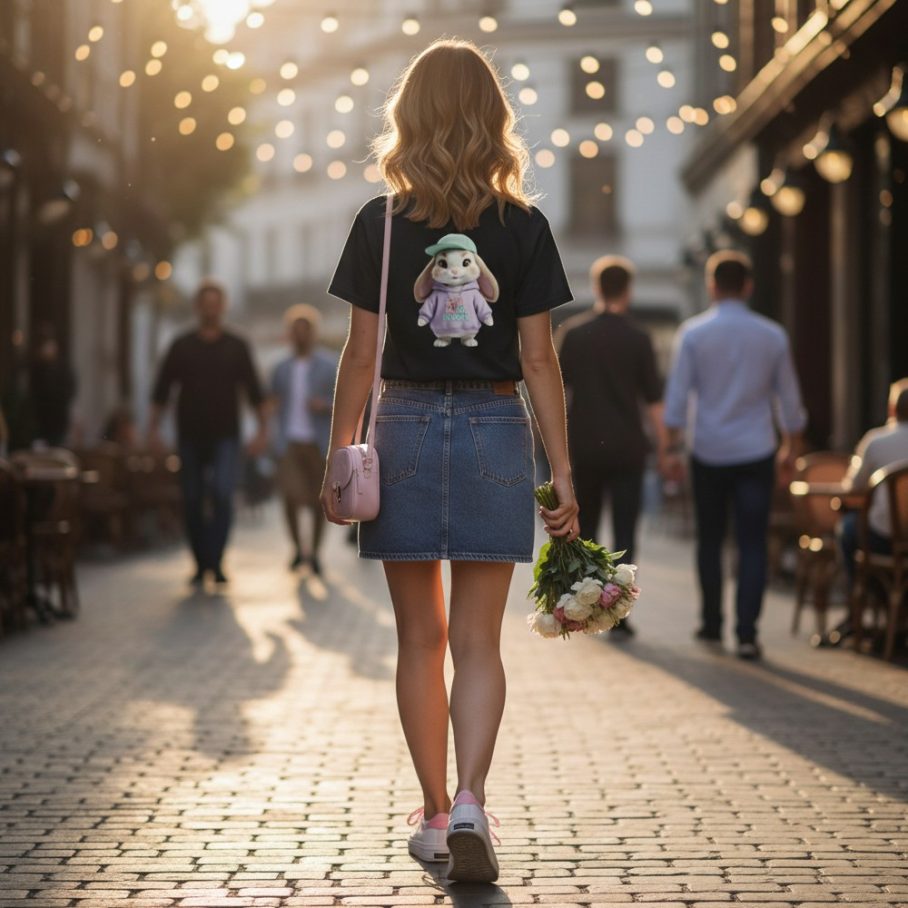 CUTE BUNNY Koszulka damska-4