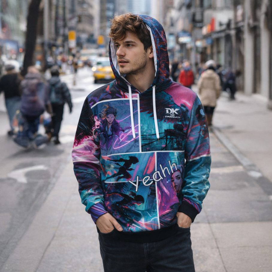 CYBER SMASH COMIC – Bluza z kapturem-3