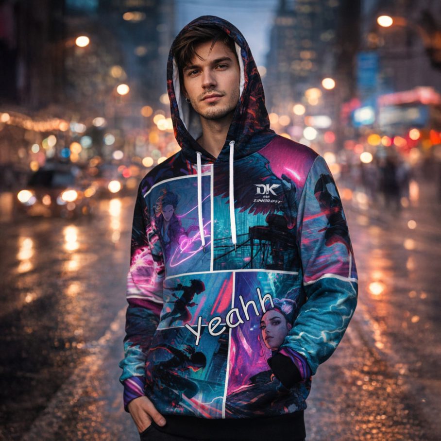 CYBER SMASH COMIC – Bluza z kapturem