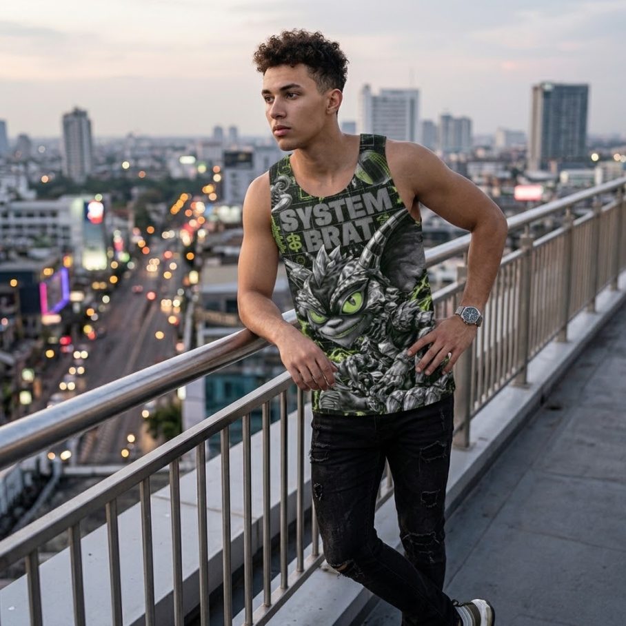Chrome Gremlin Męski Tank Top Sportowy-2