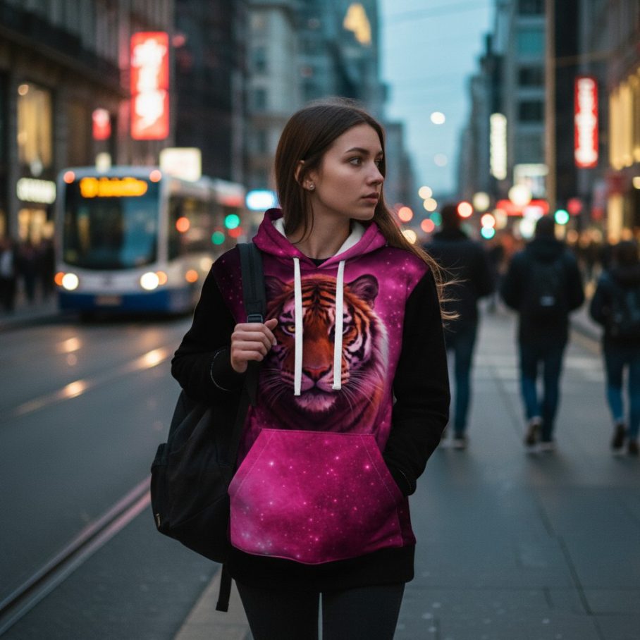 DARK VELVET TIGERS Bluza z kapturem-4