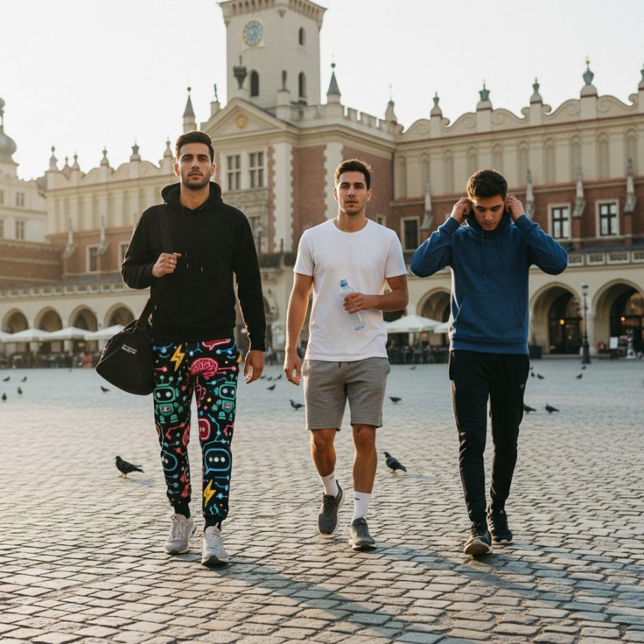 DIGITAL BRAINSTORM Spodnie Dresowe Męskie-4