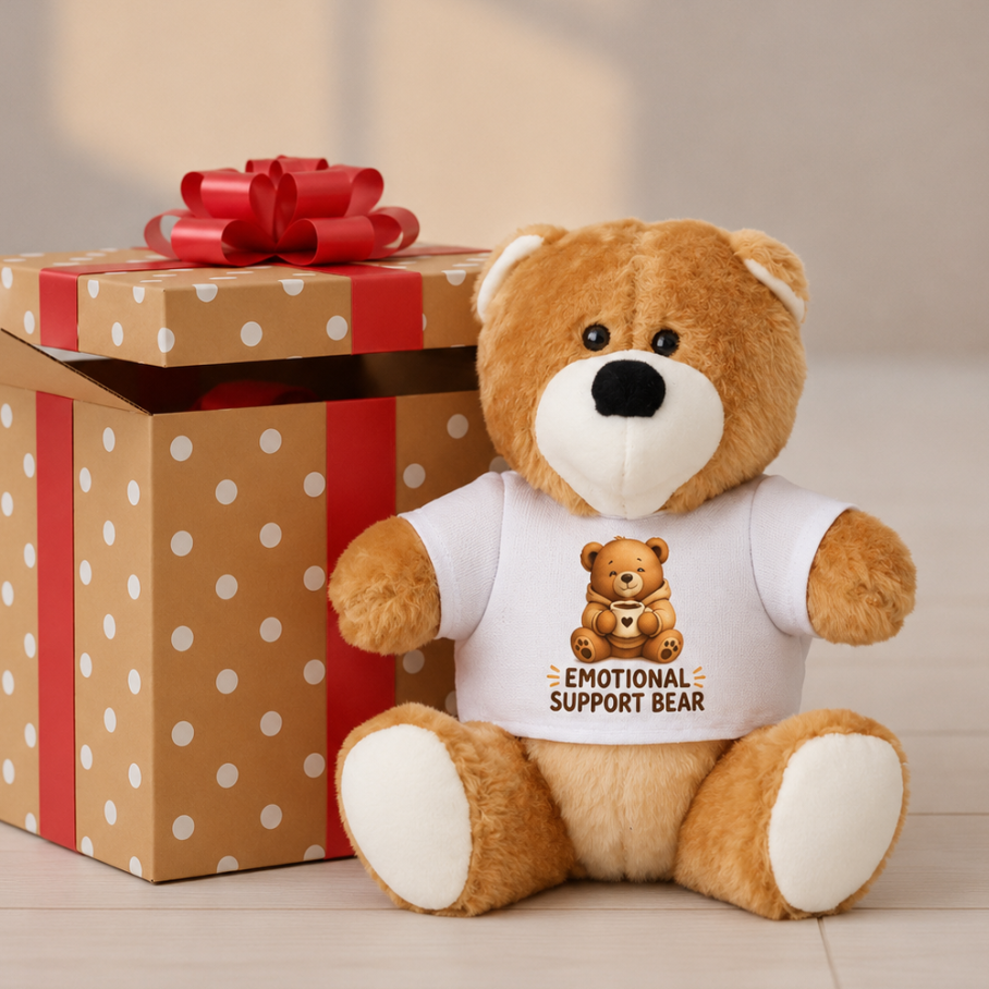 EMOTIONAL SUPPORT BEAR Maskotka Miś w koszulce-4