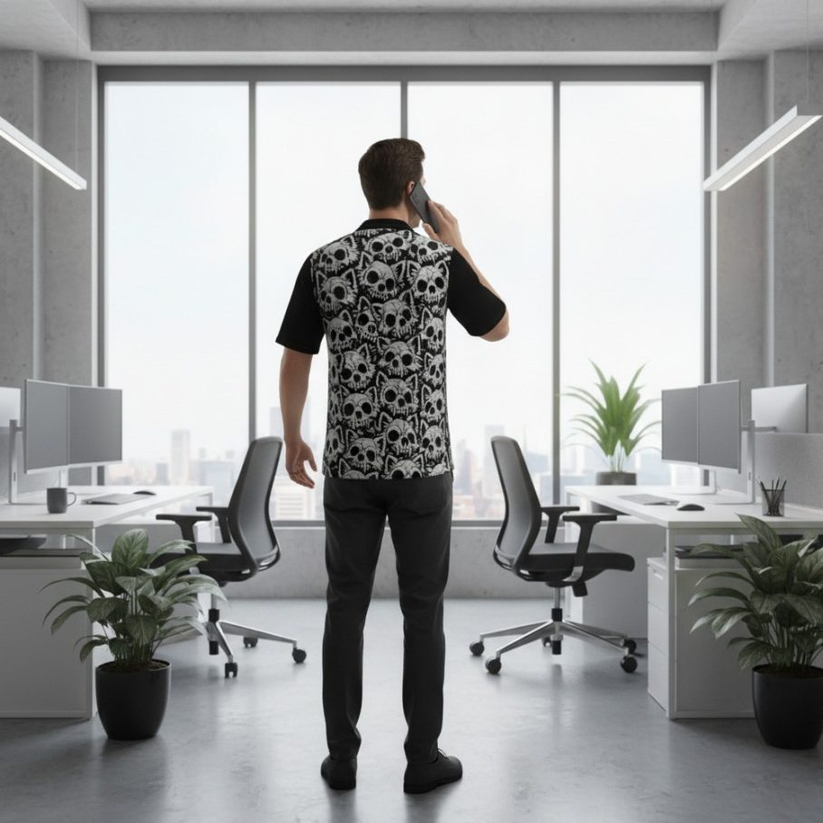 FERAL BONES Hawajska Koszula-2