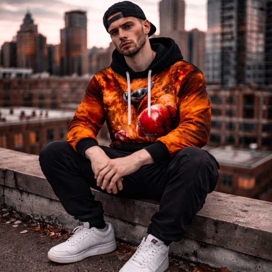 FIERCE FALCON BOXER Bluza z kapturem-2