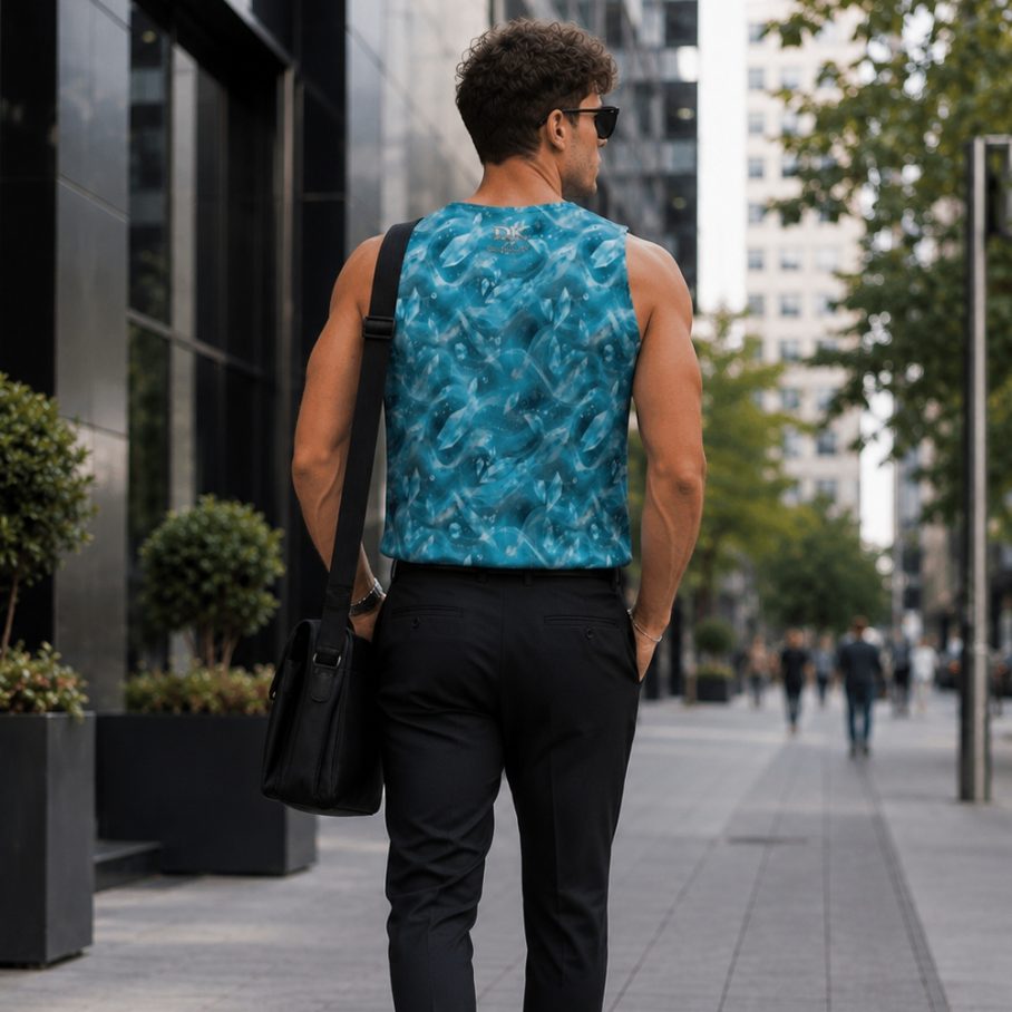 FROSTED TEAL FUTURE Męski Tank Top Sportowy