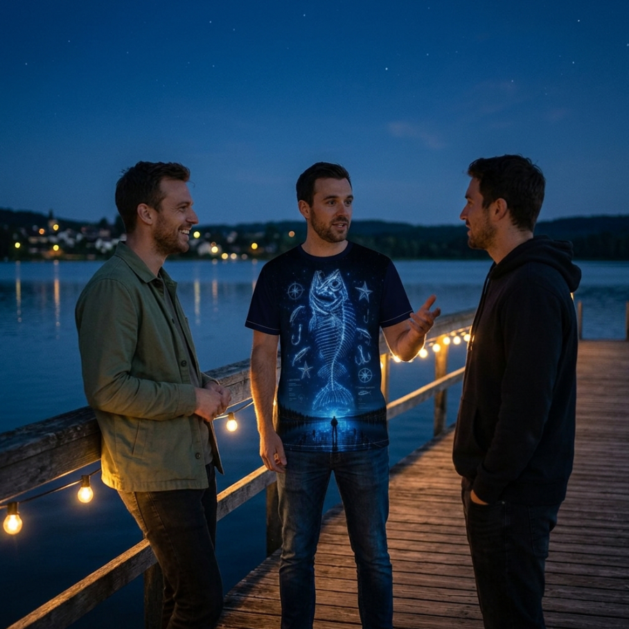 GHOSTS OF THE LAKE Męski T-Shirt Sportowy-4