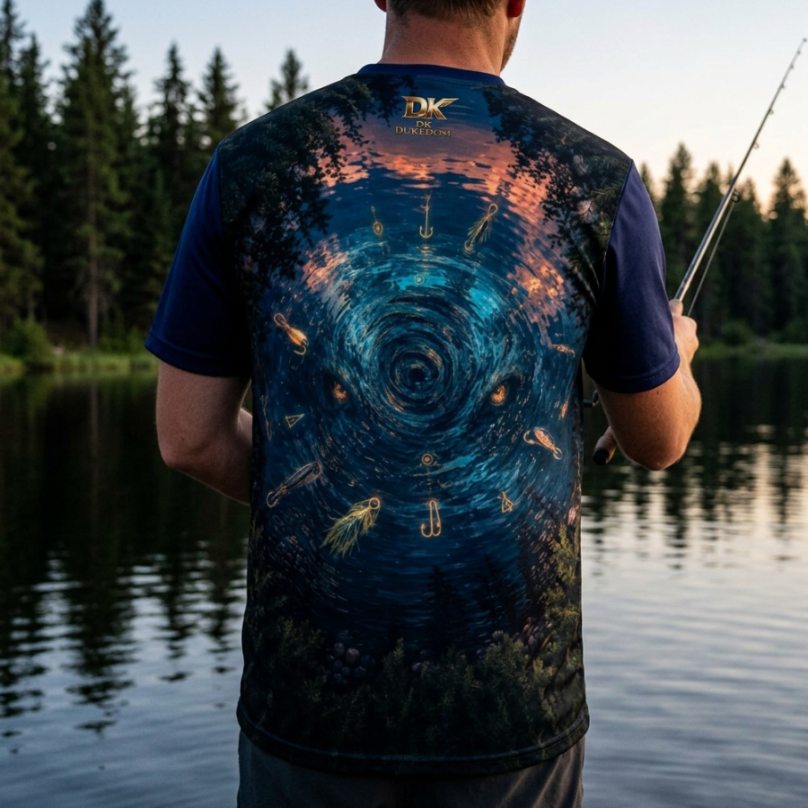 GHOSTS OF THE LAKE Męski T-Shirt Sportowy-6