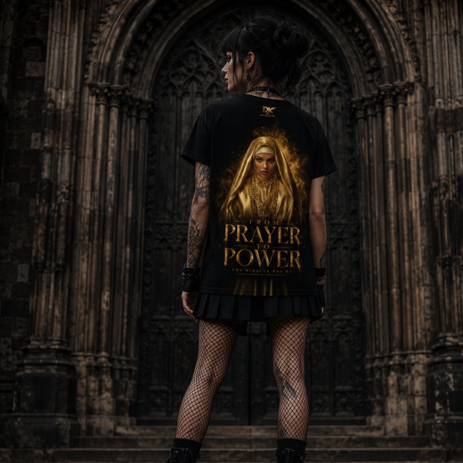 GOLDEN SAINT Damski T-shirt z Szerokim Dekoltem-5