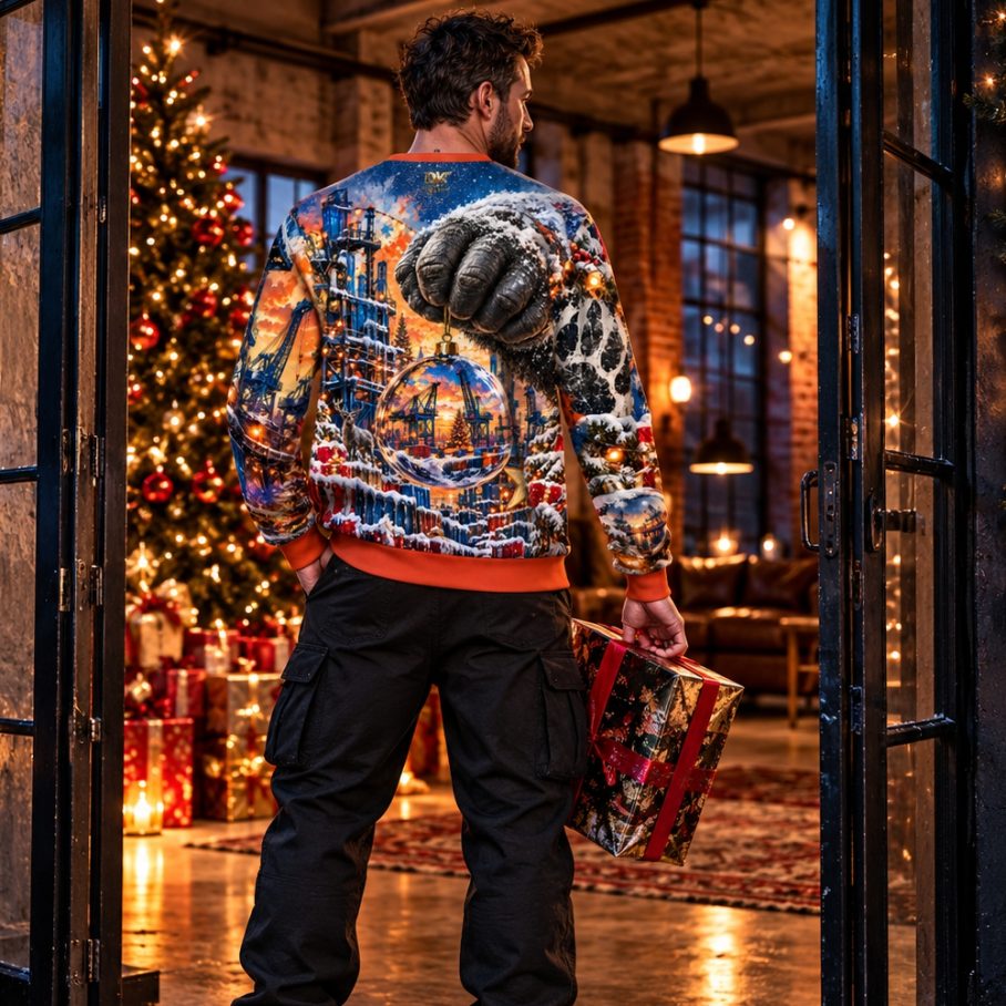 GORILLA GIFT BOSS Świąteczny Ugly Sweater męski-5