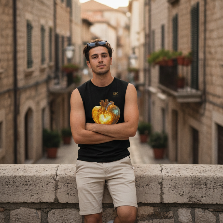 HEART OF FIRE Męski Tank Top-6