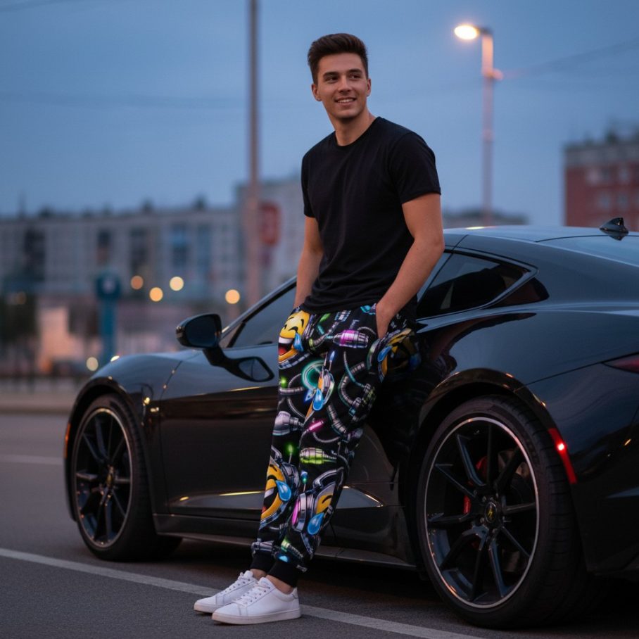 HUMOR ANALYZER Spodnie Dresowe Męskie-5